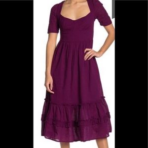 Free People NWOT Purple Midi Dress with Pockets